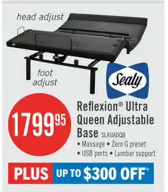 The Brick Sealy Reflexion Ultra Lifestyle Base - Queen offer