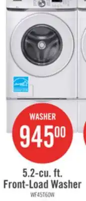 The Brick Samsung 5.2 Cu. Ft. Front-Load Washer - White - Stackable - WF45T6000AW/A5 offer