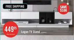 The Brick Logan High-Gloss Finish TV Cabinet with Drawers and Storage Compartments,White Tv Stand offer