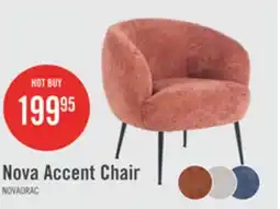 The Brick Nova 28.7 Boucle Fabric Accent Chair - Orange offer