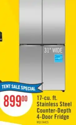The Brick Hisense 31 17 Cu. Ft. French Door Refrigerator - Fingerprint Resistant Stainless Steel - RQ17A4CSD offer
