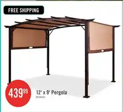 The Brick 12' X 9' Pergola Kit Metal Frame Gazebo Canopy Cover Patio Shelter offer
