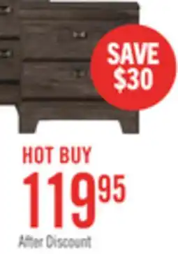 The Brick Yorkdale Bedside 2-Drawer Nightstand, 23.5W x 24.7H, Made in Canada - Grey offer