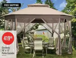 The Brick Costway 10'x 10'2-tier Canopy Gazebo Tent Outdoor Netting Picnic Party Sun Shade offer