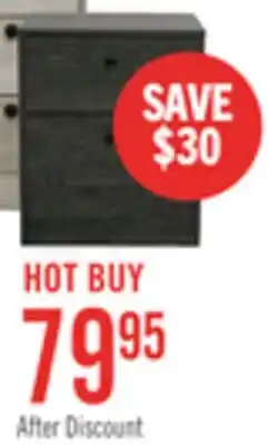 The Brick Hart Bedside 2-Drawer Nightstand, 18.4W x 22.2H, Made in Canada - Grey offer