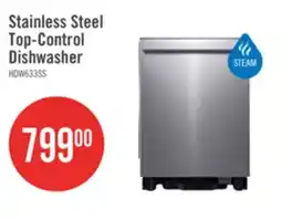 The Brick Hisense 24 48 dBA Built-In Top-Control Dishwasher - Stainless Steel - HDW63314SS offer