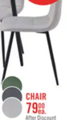 The Brick Arlo Dining Chair with Cushion Fabric Tufted Seat & Back, Metal – Grey offer