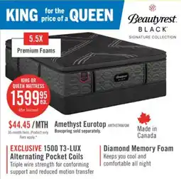 The Brick Beautyrest Black Signature Amethyst Eurotop King Mattress offer