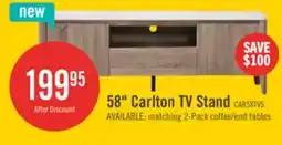 The Brick Carlton 58.25 Modern TV Stand with Storage for TVs up to 65- Dark Taupe offer