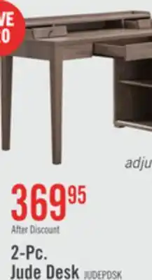 The Brick Jude 55 Reversible Office Desk with 3-Drawers & Cabinet- Hazelnut offer