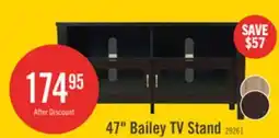 The Brick Bailey 47 TV Stand with Storage and Cable Management for TVs up to 55- Coffee Brown offer