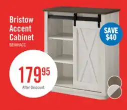 The Brick Bristow 31 Accent Cabinet with Shelves and Sliding Barn Door - White Oak offer
