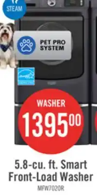 The Brick Maytag 5.8 Cu. Ft. Pet Pro Smart Front-Load Washer - Midnight Steel - MFW7020RF offer