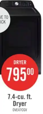 The Brick Samsung 7.4 Cu. Ft. Electric Dryer - Black Stainless Steel - DVE47CG3500VAC offer