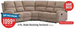 The Brick Bodie 111.02 3-Piece Chenille Fabric Manual Reclining Sectional – Beige offer