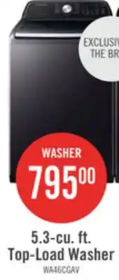 The Brick Samsung 5.4 Cu. Ft. Top-Load Washer - Black Stainless Steel - WA46CG3505AVA4 offer