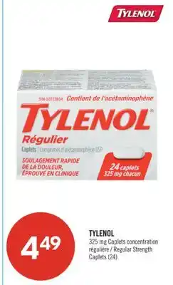 Pharmaprix TYLENOL 325 mg Caplets concentration Regular Strength Caplets (24) offer