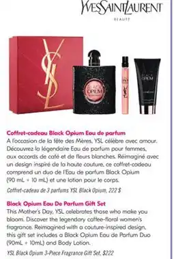 Pharmaprix YSL Black Opium 3-Piece Fragrance Gift Set offer
