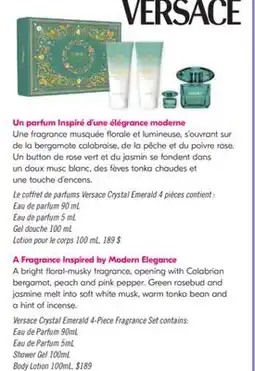Pharmaprix Versace Crystal Emerald 4-Piece Fragrance Set offer