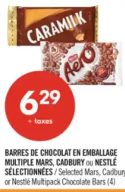 Pharmaprix MARS, CADBURY or NESTLÉ Selected Mars, Cadbury or Nestlé Multipack Chocolate Bars , 4 offer