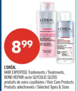 Pharmaprix L'ORÉAL HAIR EXPERTISE Treatments, BOND REPAIR or GLYCOLIC GLOSS Hair Care Products offer