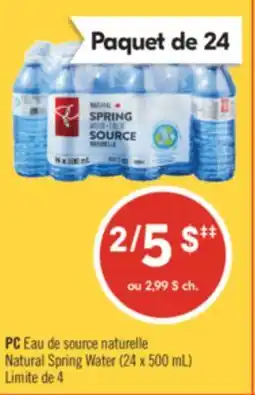 Pharmaprix PC Natural Spring Water offer
