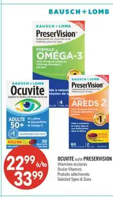 Pharmaprix OCUVITE or PRESERVISION Ocular Vitamins offer