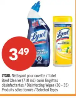 Pharmaprix LYSOL Toilet Bowl Cleaner (710 mL) or Disinfecting Wipes (30 - 35) offer
