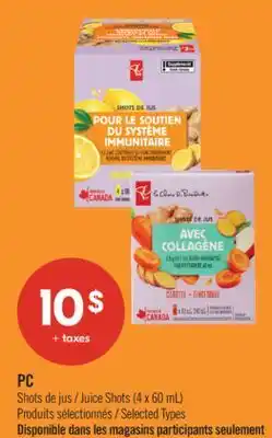 Pharmaprix PC Juice Shots offer