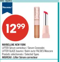 Pharmaprix MAYBELLINE NEW YORK LIFTER Serum Concealer, LIFTER Glaze Balm or Falsies Mascara offer