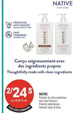 Pharmaprix NATIVE Hair Care Products offer