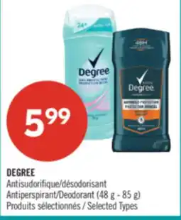 Pharmaprix DEGREE Antiperspirant/Deodorant offer