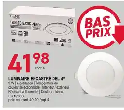 Matério LUMINAIRE ENCASTRÉ DEL 4 TRENZ offer
