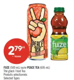 Pharmaprix Fuze Iced Tea, 500 mL or Peace Tea, 695 mL offer