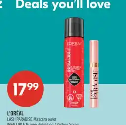 Pharmaprix L'ORÉAL LASH PARADISE Mascara or INFALLIBLE offer