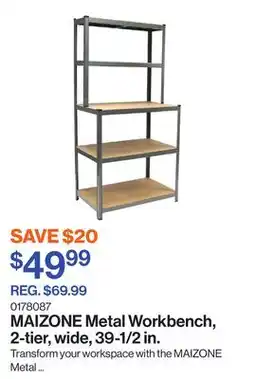 Patrick Morin Metal Workbench, 2-tier, wide, 39-1/2 in offer