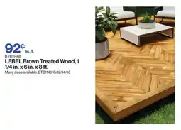 Patrick Morin Brown Treated Wood, 1 1/4 in. x 6 in. x 8 ft offer
