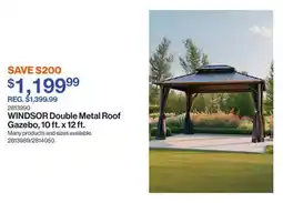 Patrick Morin WINDSOR Double Metal Roof Gazebo, 10 ft. x 12 ft offer