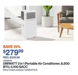 Patrick Morin 3 in 1 Portable Air Conditioner, 8,500 BTU, 5,100 SACC offer
