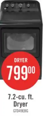The Brick GE 7.2 Cu. Ft. Electric Dryer with SaniFresh Cycle – Diamond Grey offer