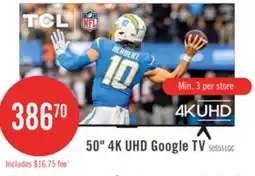 The Brick TCL 50 S551G LED 4K UHD Smart Google TV offer