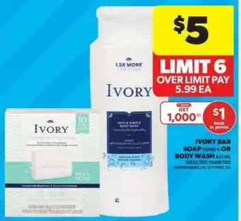 Real Canadian Superstore IVORY BAR SOAP OR BODY WASH offer