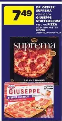 Real Canadian Superstore Dr. Oetker Suprema or Giuseppe Stuffed Crust Pizza offer