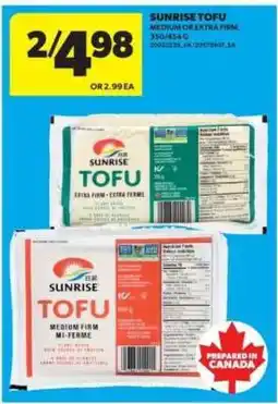 Real Canadian Superstore SUNRISE TOFU offer