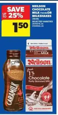 Real Canadian Superstore Neilson Chocolate Milk or Milkshakes offer