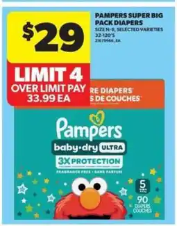 Real Canadian Superstore Pampers Super Big Pack Diapers offer