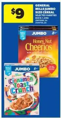 Real Canadian Superstore General Mills Jumbo Size Cereal offer