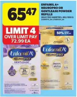 Real Canadian Superstore Enfamil A+ NeuroPro or Gentlease Powder Refills offer
