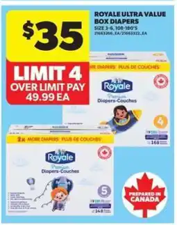 Real Canadian Superstore Royale Ultra Value Box Diapers offer