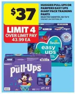 Real Canadian Superstore Huggies Pull-Ups or Pampers Easy Ups Giant Pack Training Pants offer